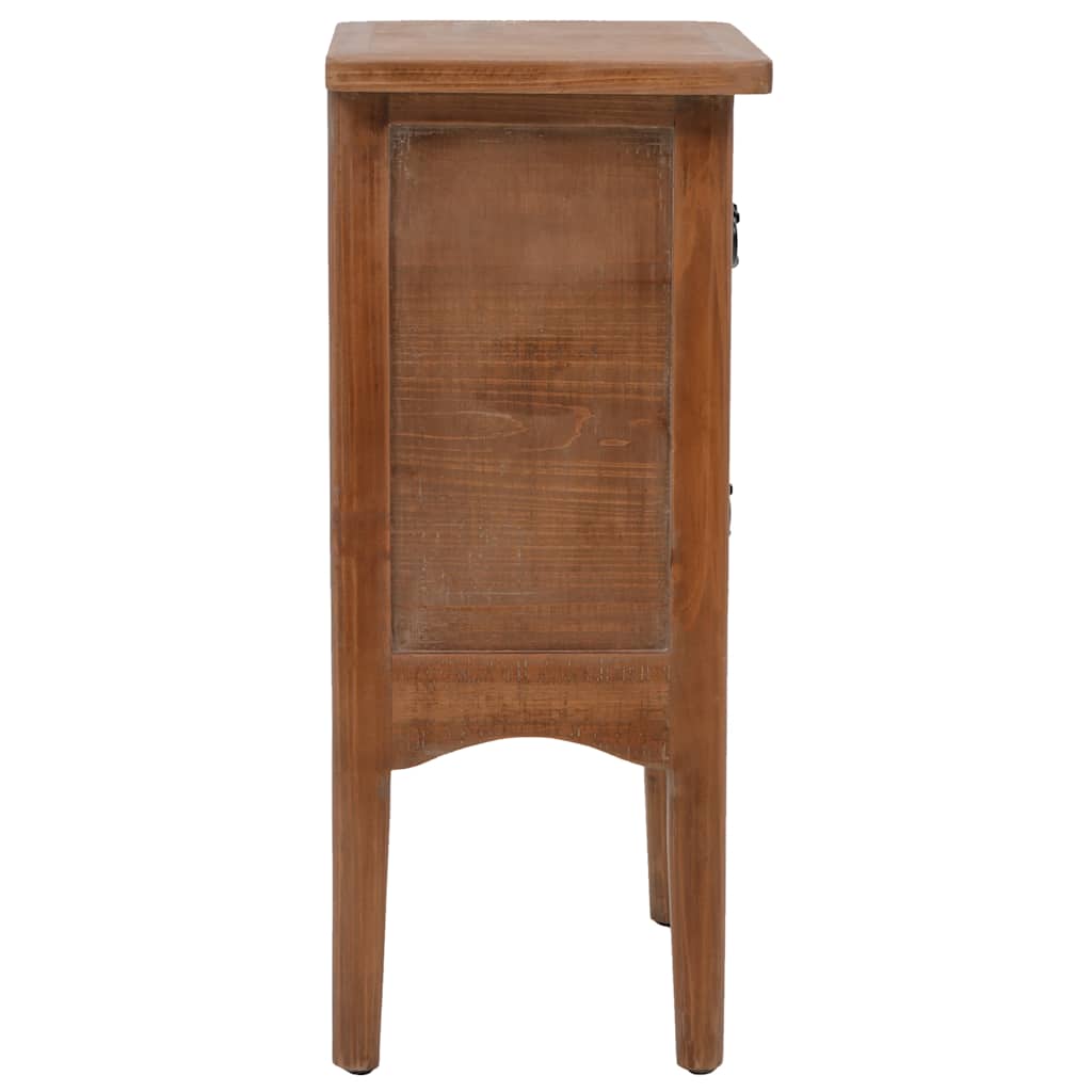 Mesa de cabeceira madeira de abeto maciça 40x29x68 cm castanho