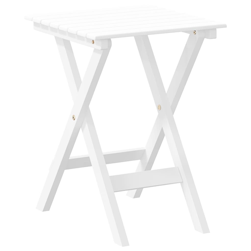 Cadeiras de baloiço 2 pcs c/ mesa dobrável álamo maciço branco
