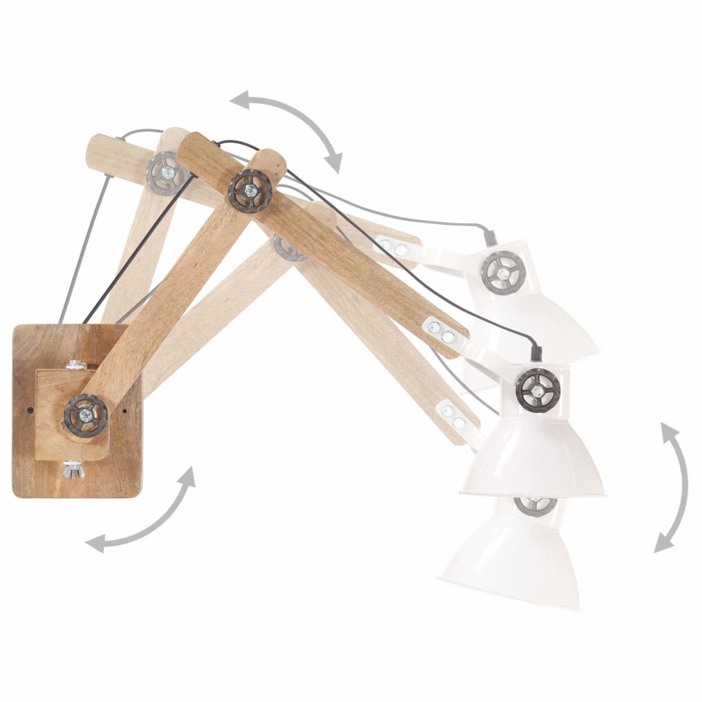 Candeeiro de parede redondo estilo industrial e27 branco