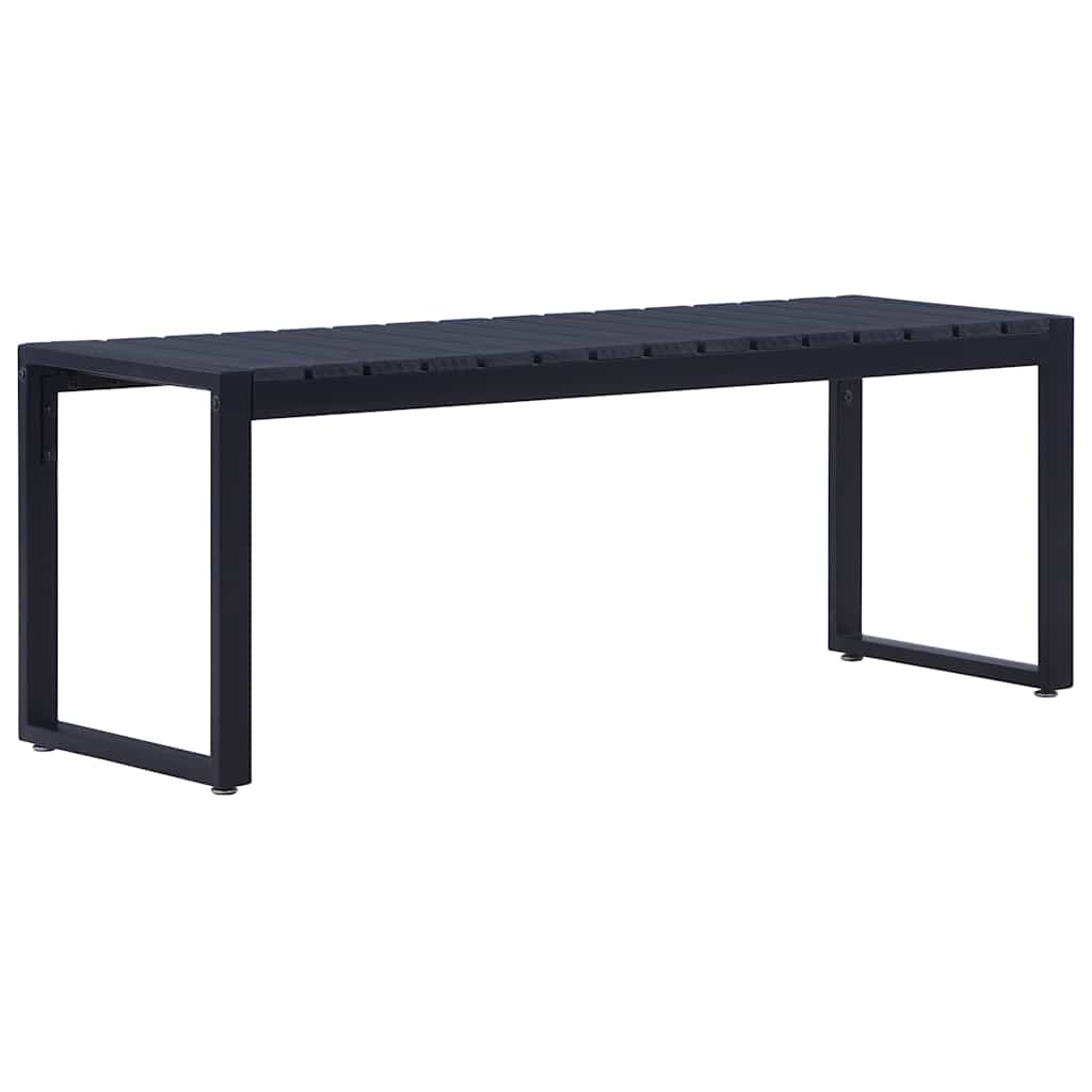 Banco jardim 120,5 cm placa de ps preto