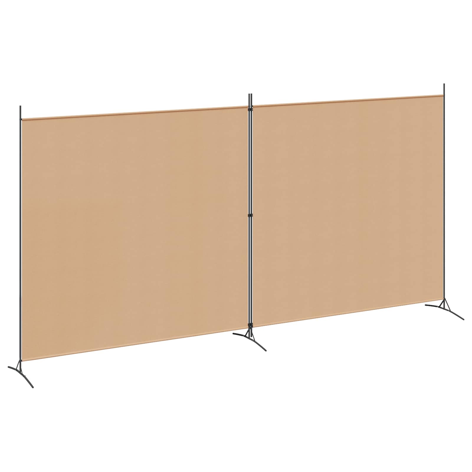 Divisória de quarto de 2 painéis bege 348 x 180 cm tecido