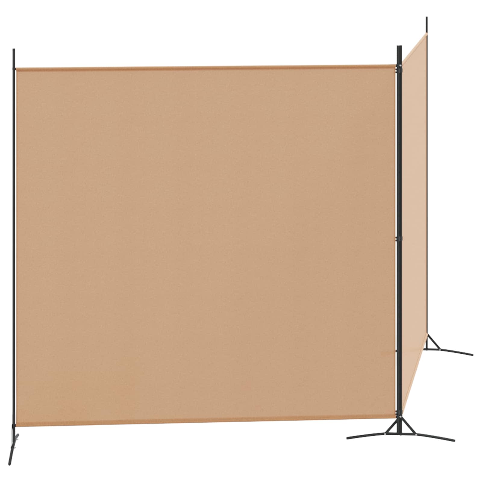 Divisória de quarto de 2 painéis bege 348 x 180 cm tecido
