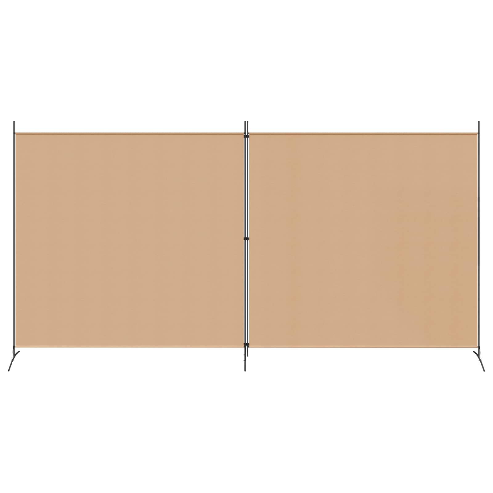 Divisória de quarto de 2 painéis bege 348 x 180 cm tecido