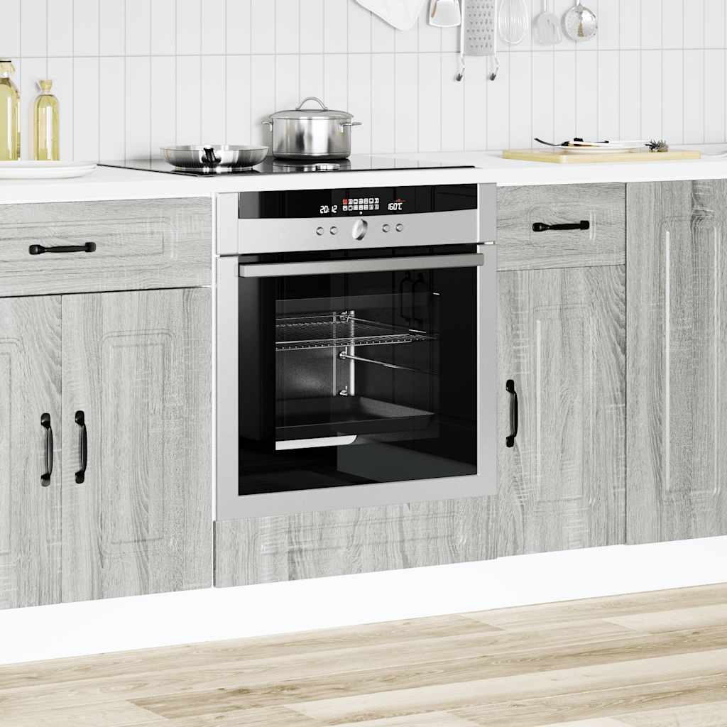 Armário forno kalmar madeira engenharia sonoma cinzento