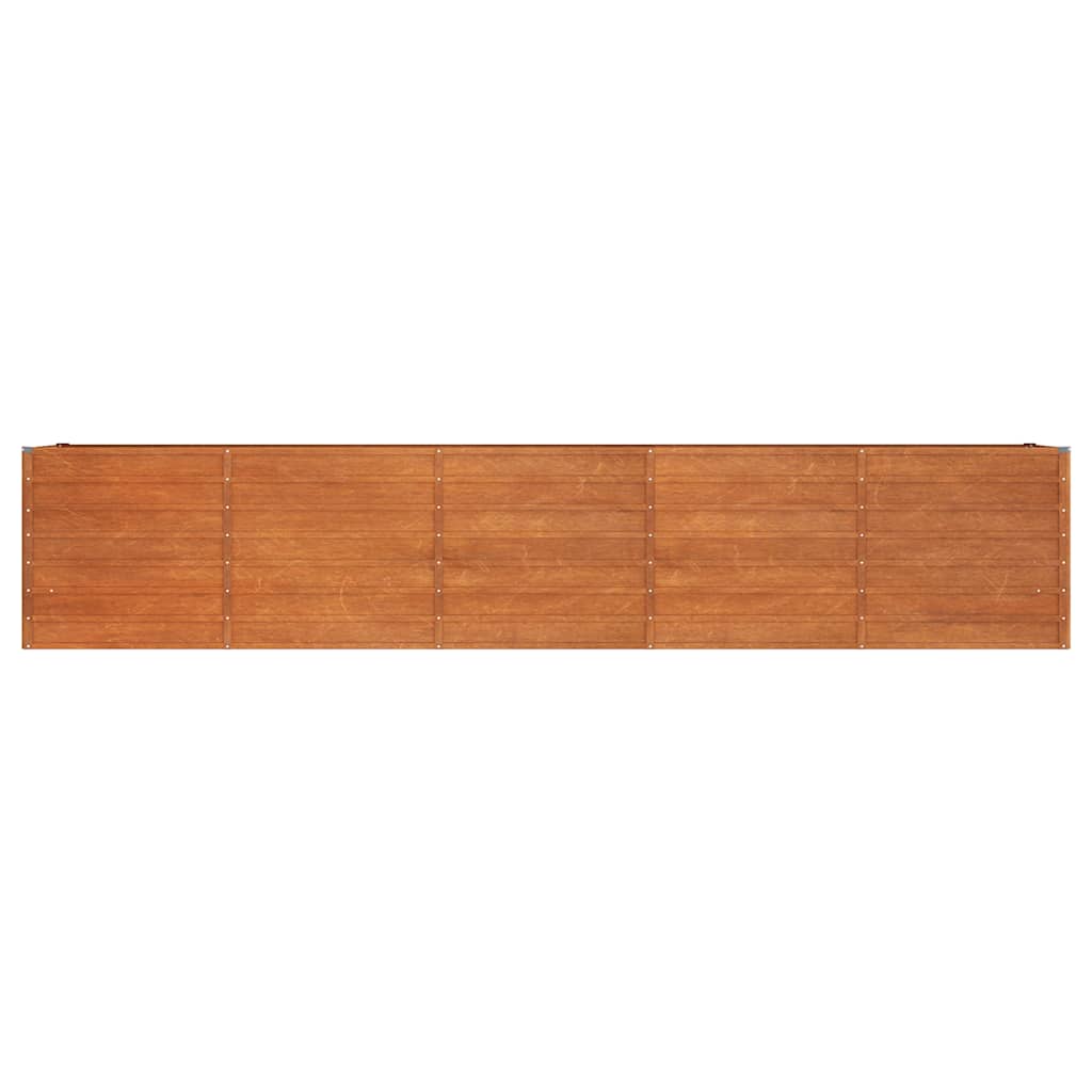 Canteiro de jardim 400x80x77 cm aço corten cor enferrujado