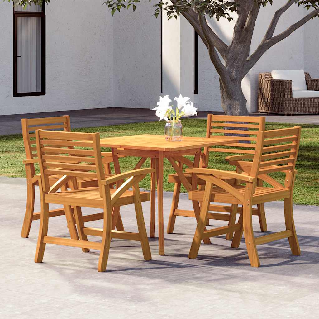 Conjunto de jantar p/ jardim 5 pcs madeira de acácia maciça