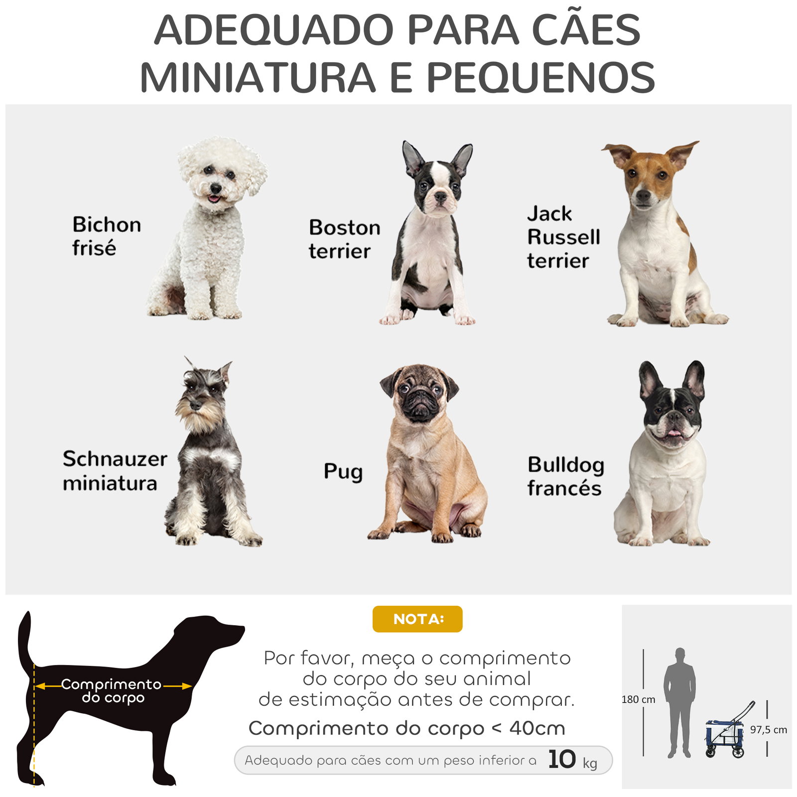 Carrinho para animais de estimação carrinho para cães dobrável com compartimento desmontável 4 portas 81x58x97,5 cm azul
