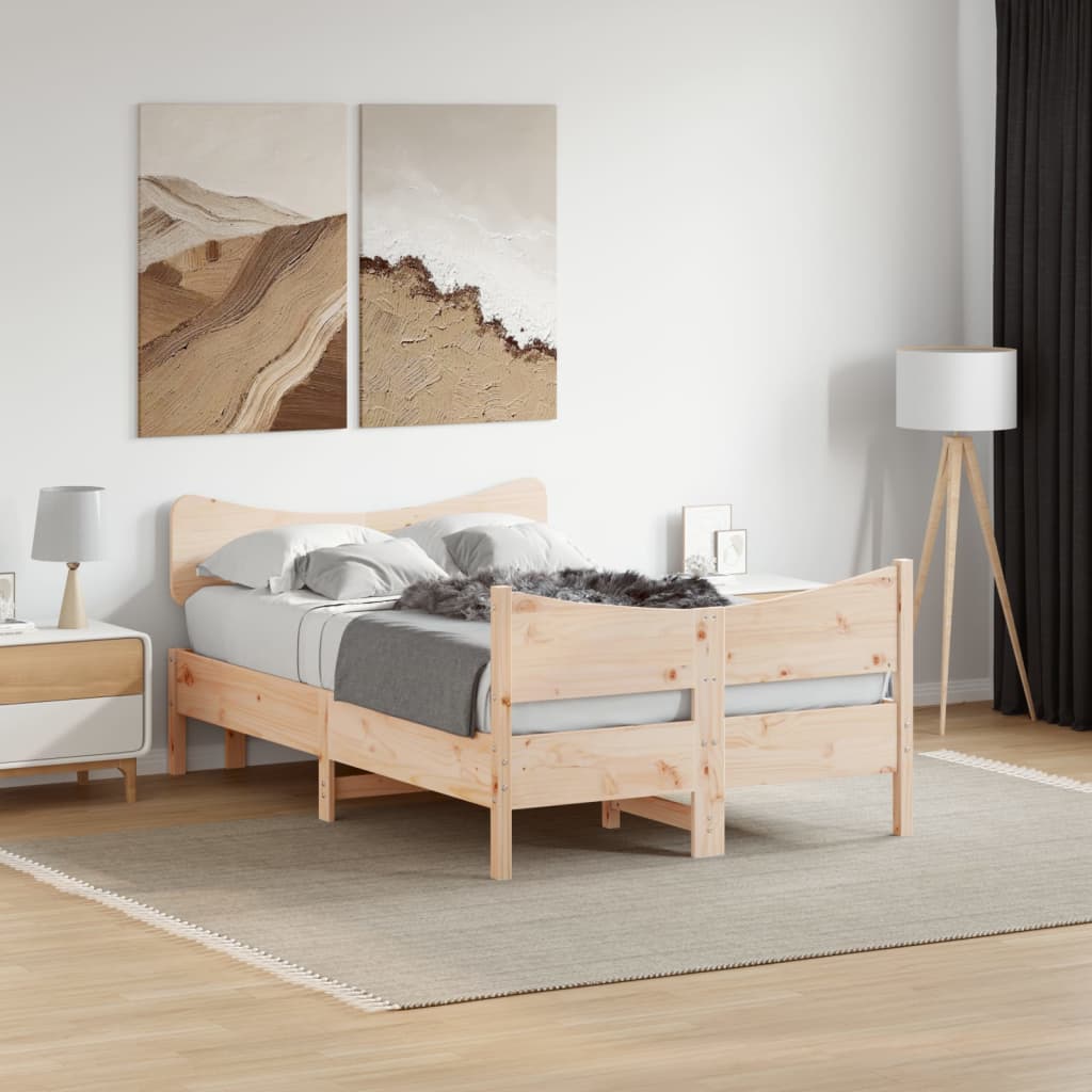 Cama sem colchão 120x190 cm madeira de pinho maciça