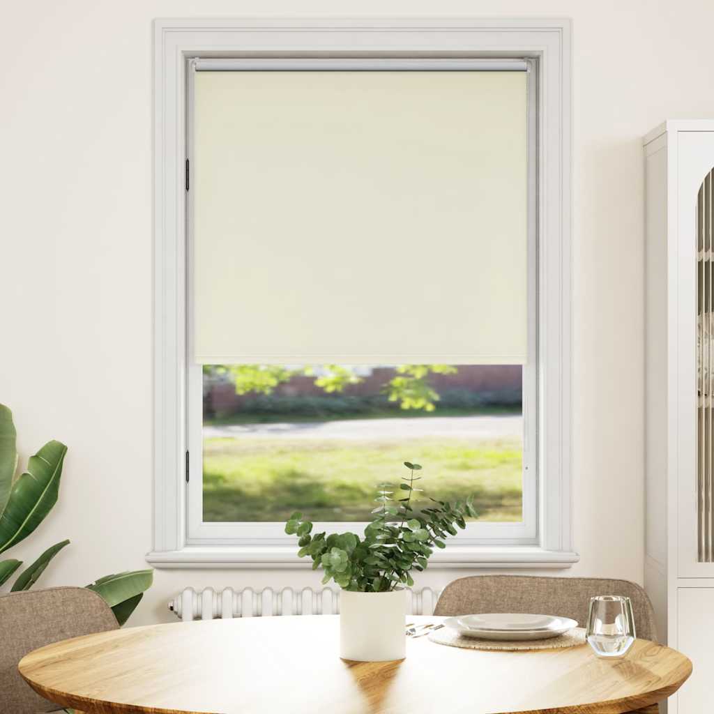 Cortina de rolo blackout, 104,4 x 175 cm, largura do tecido 100 cm, branco-creme