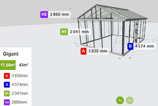 Estufa de Vidro Titan XL – 17,55 a 108,04 m²