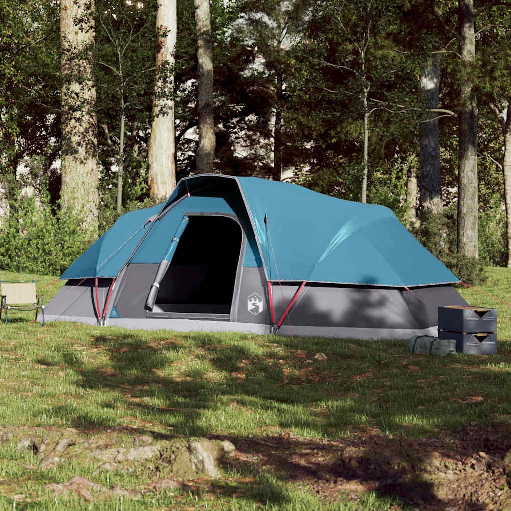 Tenda familiar em cúpula para 9 pessoas impermeável azul