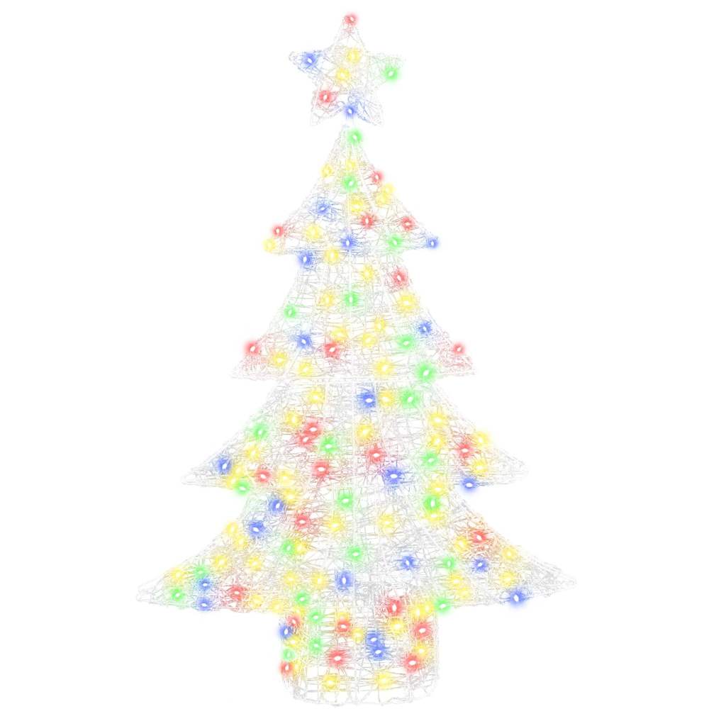 Árvore de natal com 100 leds multicolor 120 cm acrílo