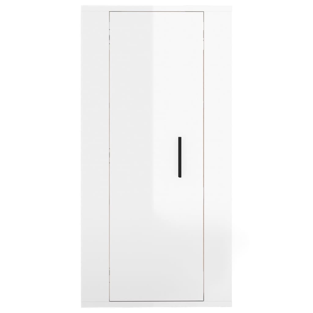 Móvel de TV de parede 40x34,5x80 cm branco brilhante