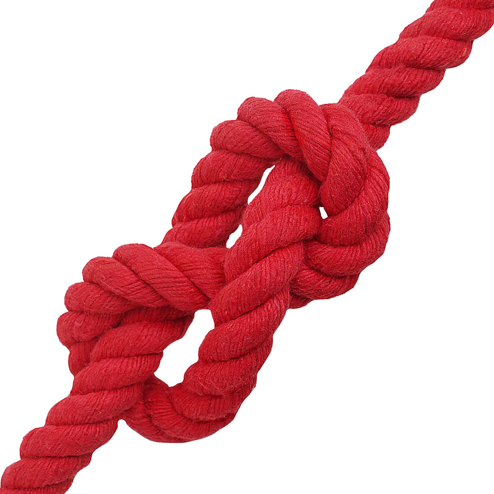Corda de algodão 24 mm 50 m vermelho 100% algodão