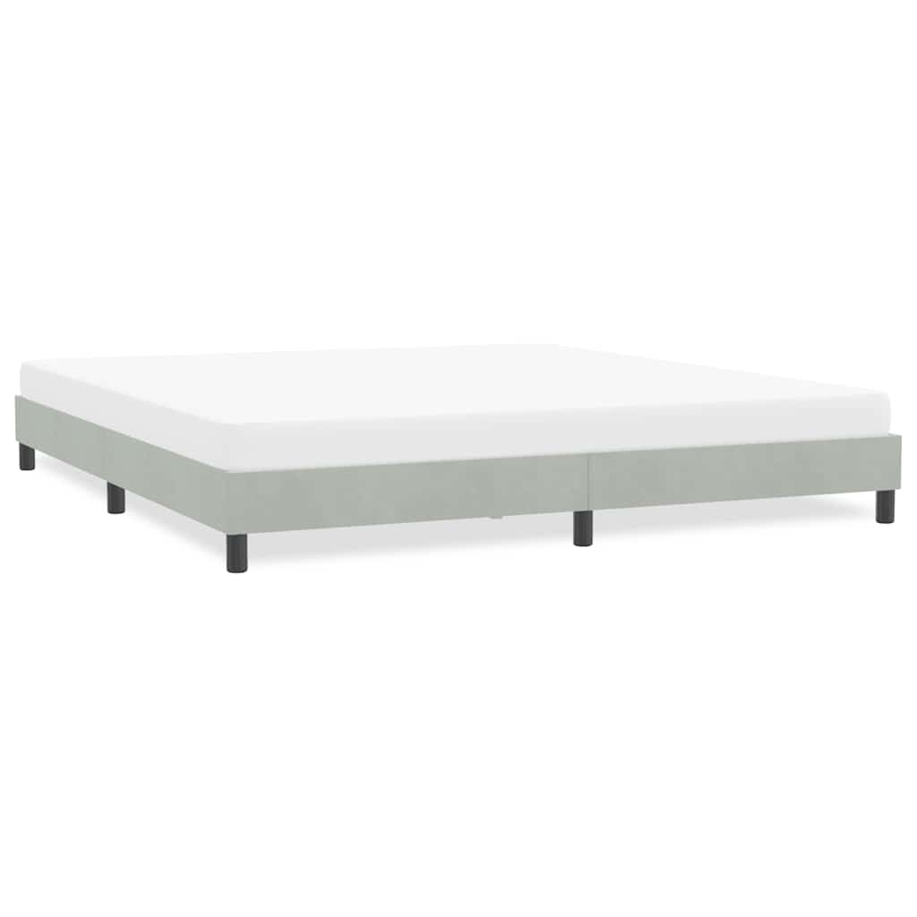 Estrutura de cama sem colchão 180x220 cm veludo cinzento-claro