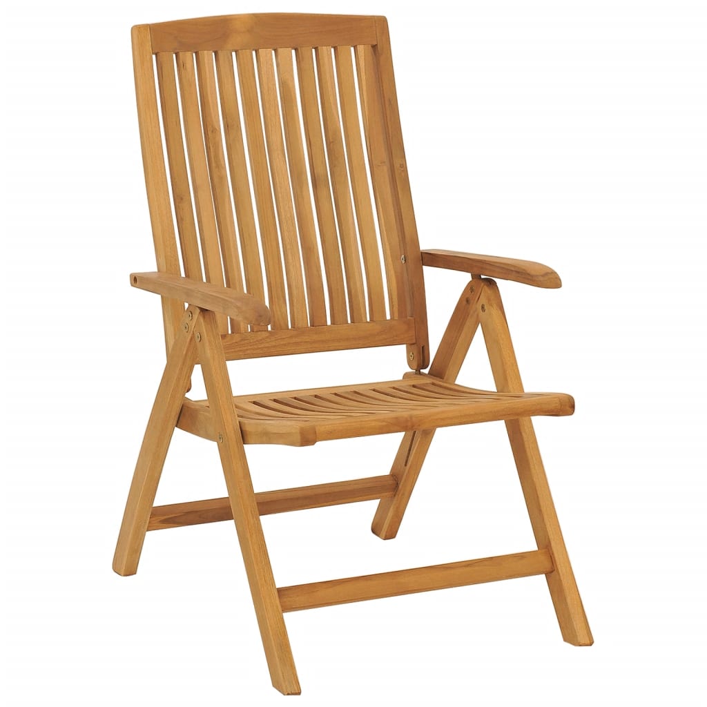 Cadeiras de jardim reclináveis c/ almofadões 6 pcs teca maciça