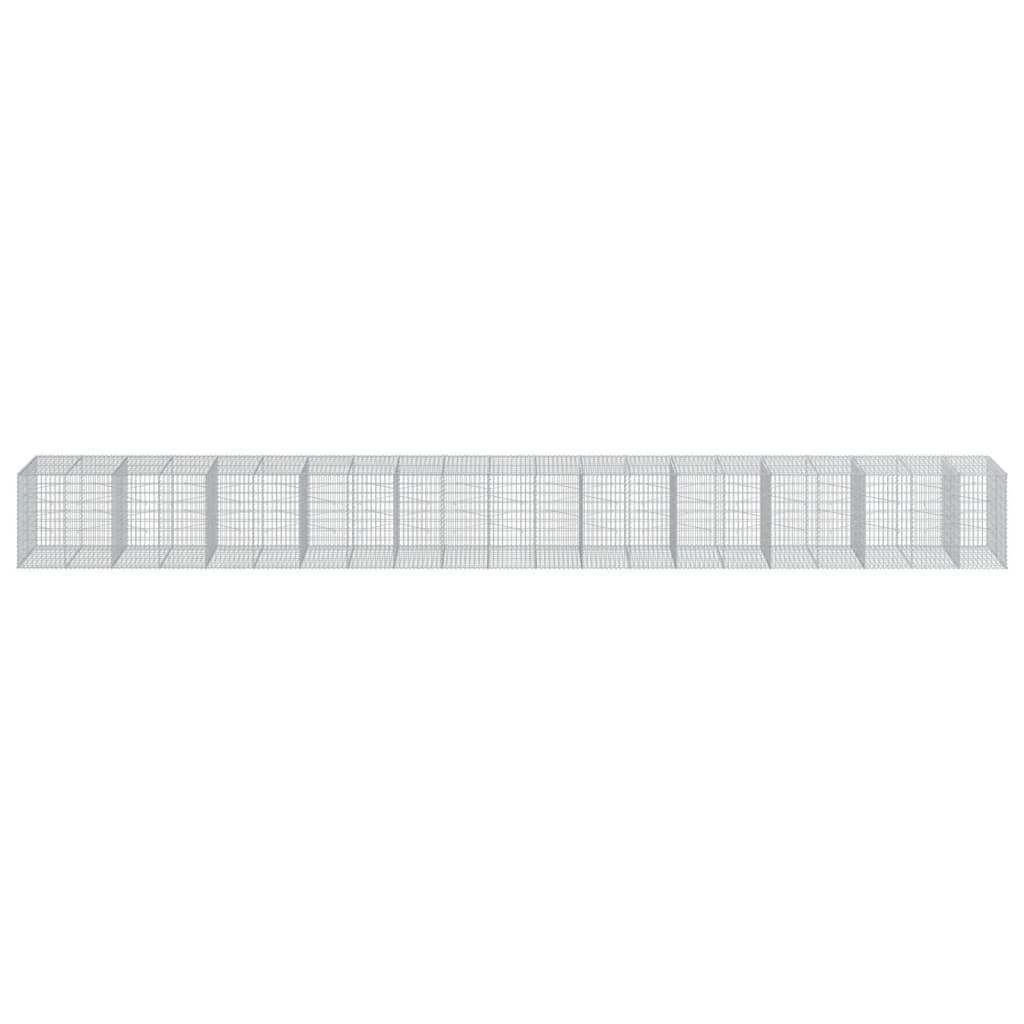 Cesto gabião com cobertura 1050x100x100 cm ferro galvanizado