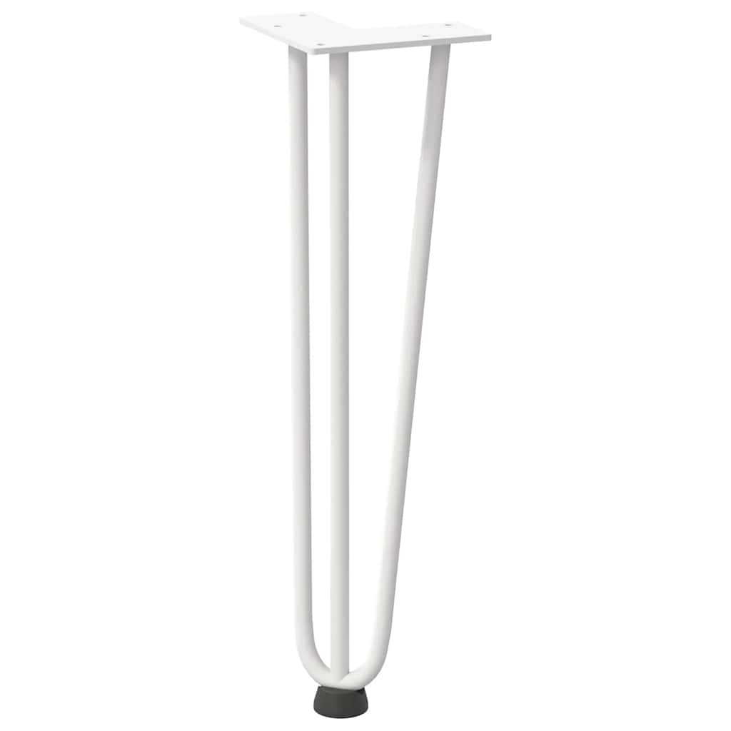 Pernas de grampo para mesa de centro 4 peças, branco, 42 cm, aço maciço