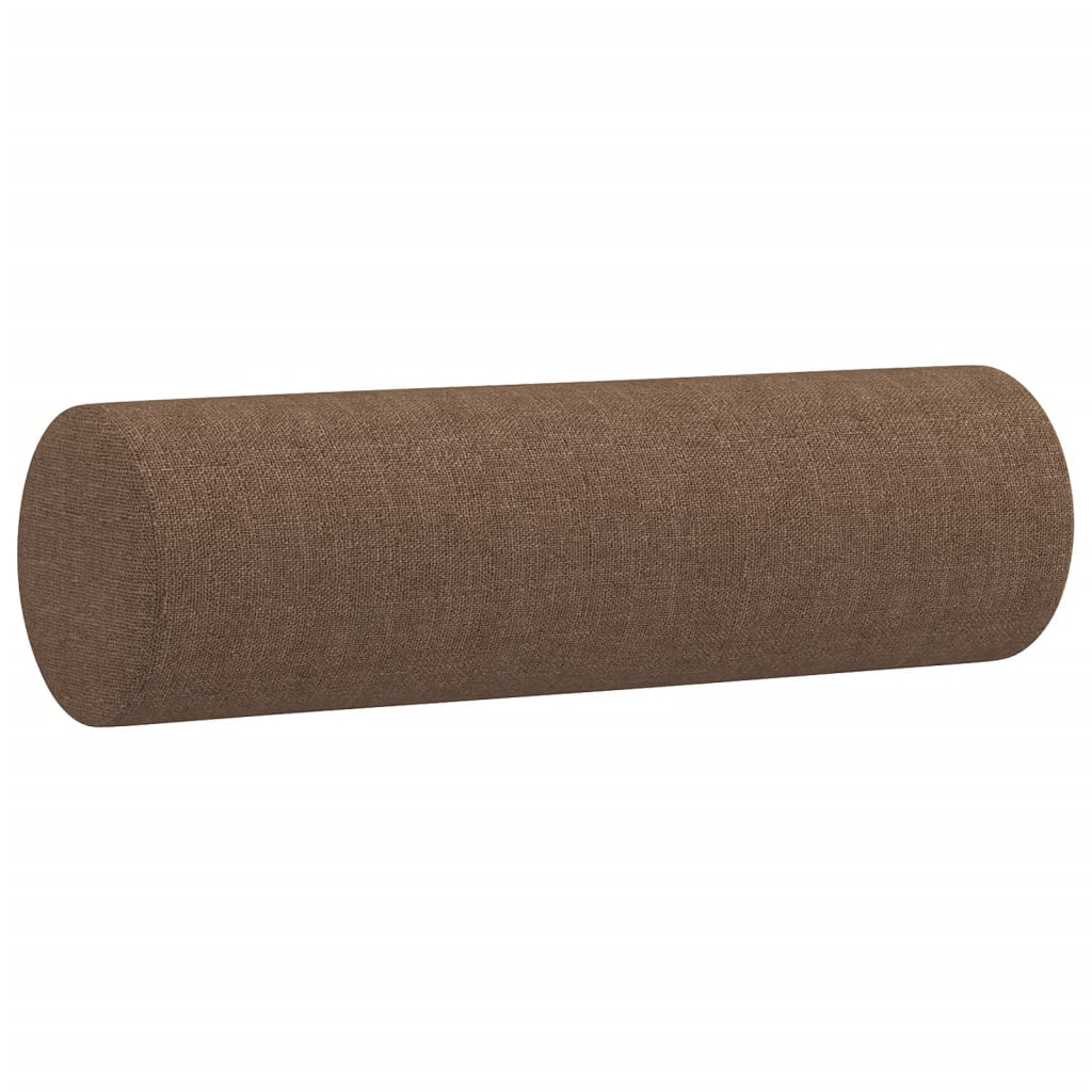 Almofadas decorativas 2 pcs ø15x50 cm tecido castanho
