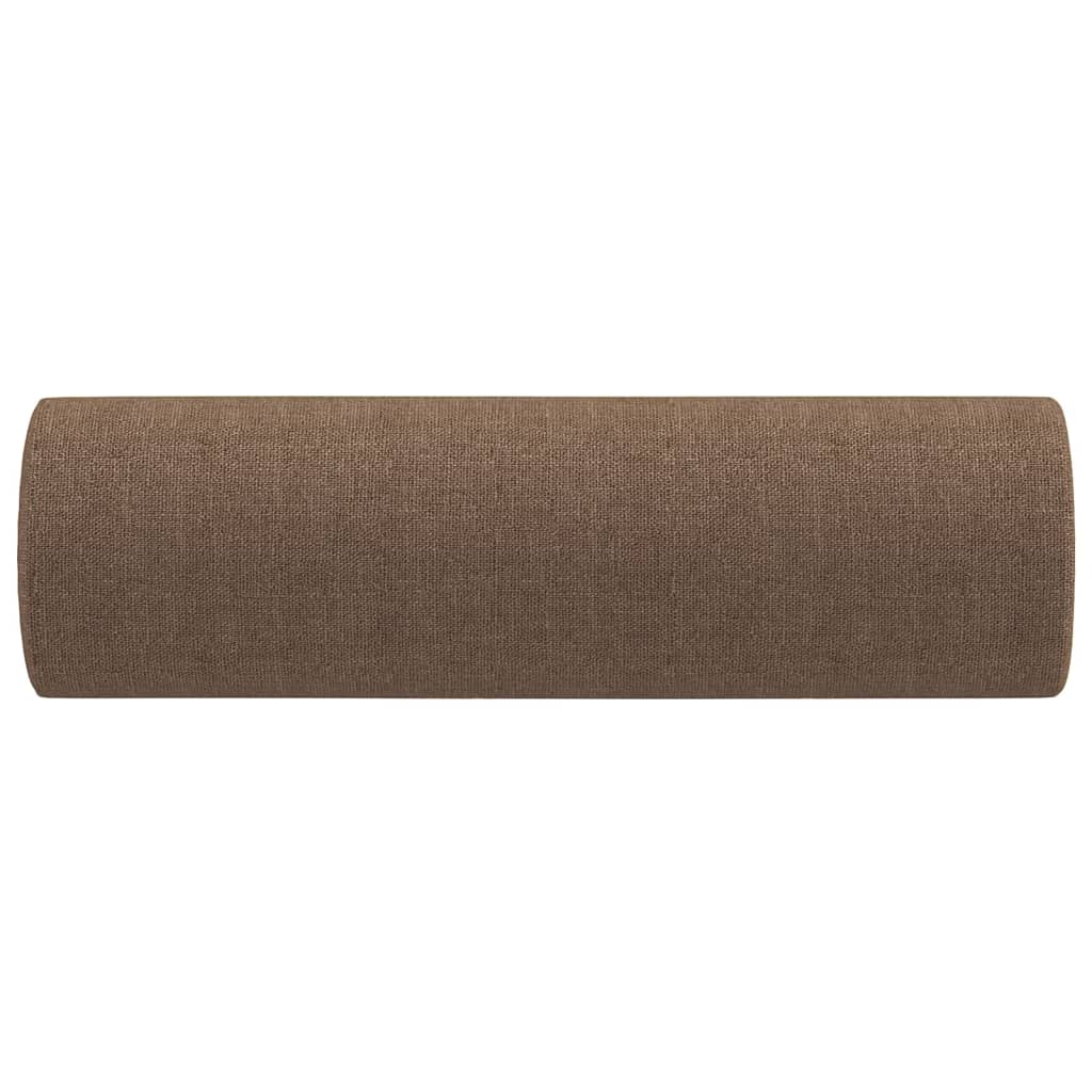 Almofadas decorativas 2 pcs ø15x50 cm tecido castanho
