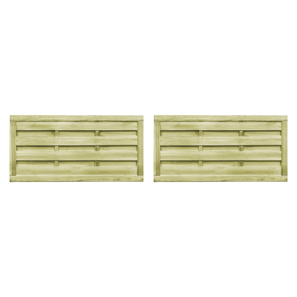 Portão de jardim 2 pcs 150x75 cm pinho impregnado verde