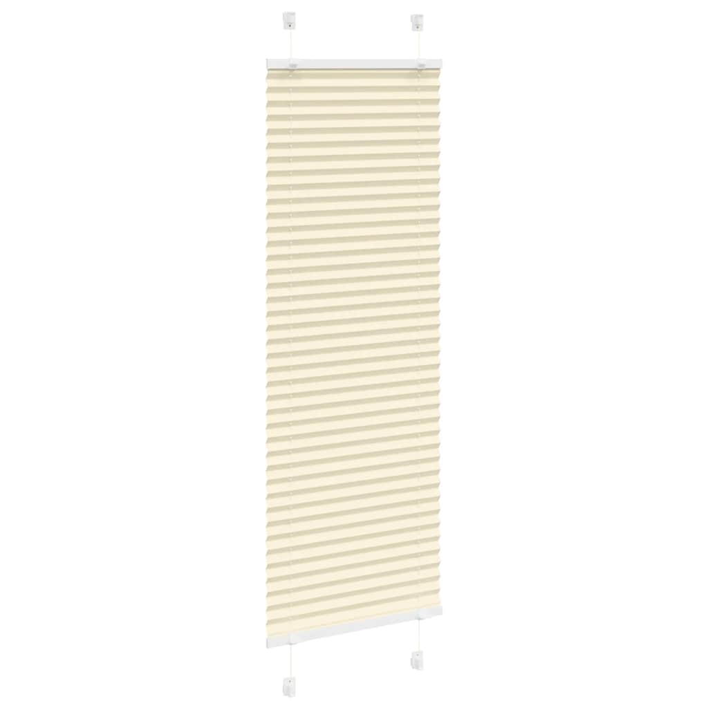 Creme plissada cega 45x100 cm largura tecido 44,4 cm poliéster