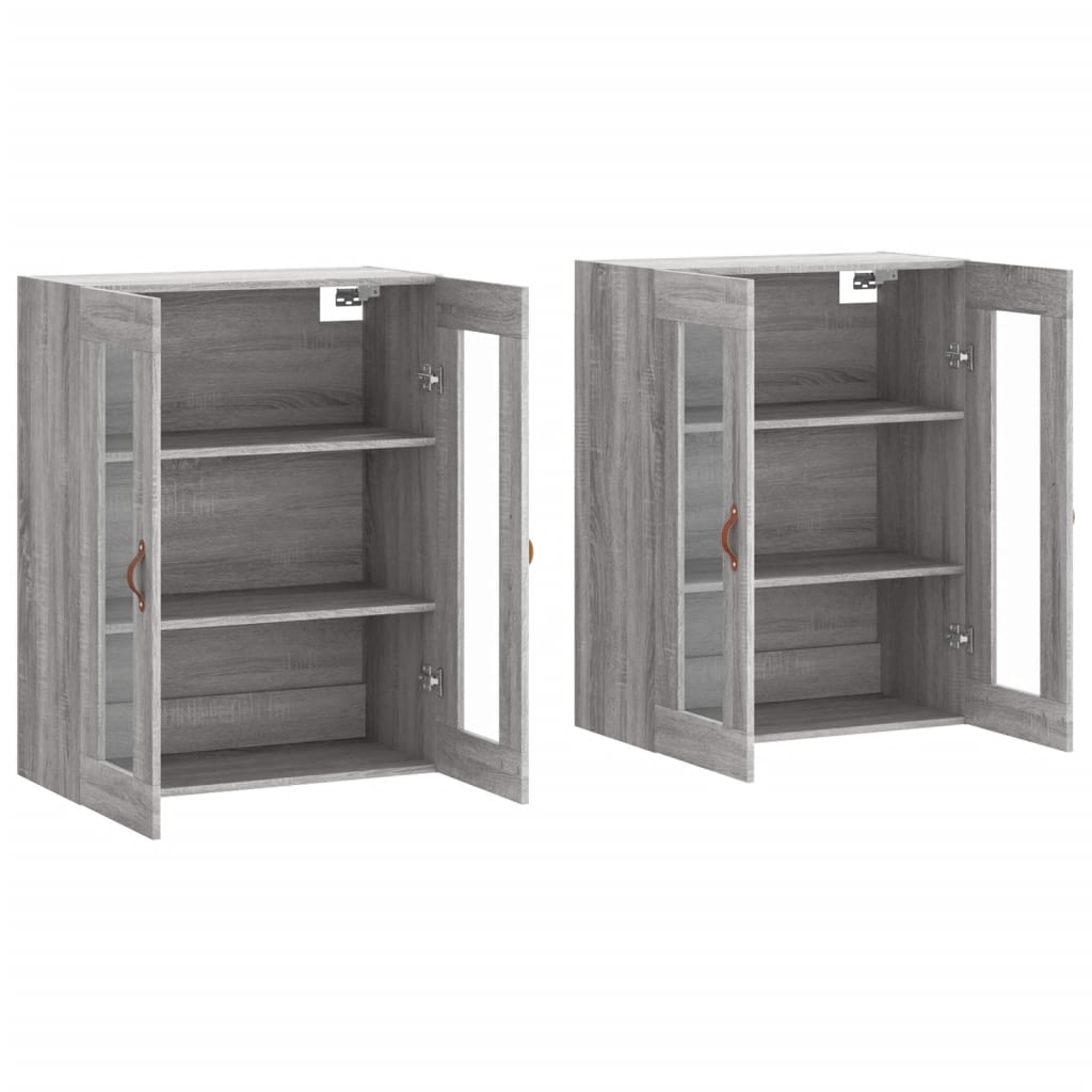 Móveis de parede 2 pcs derivados de madeira cinzento sonoma