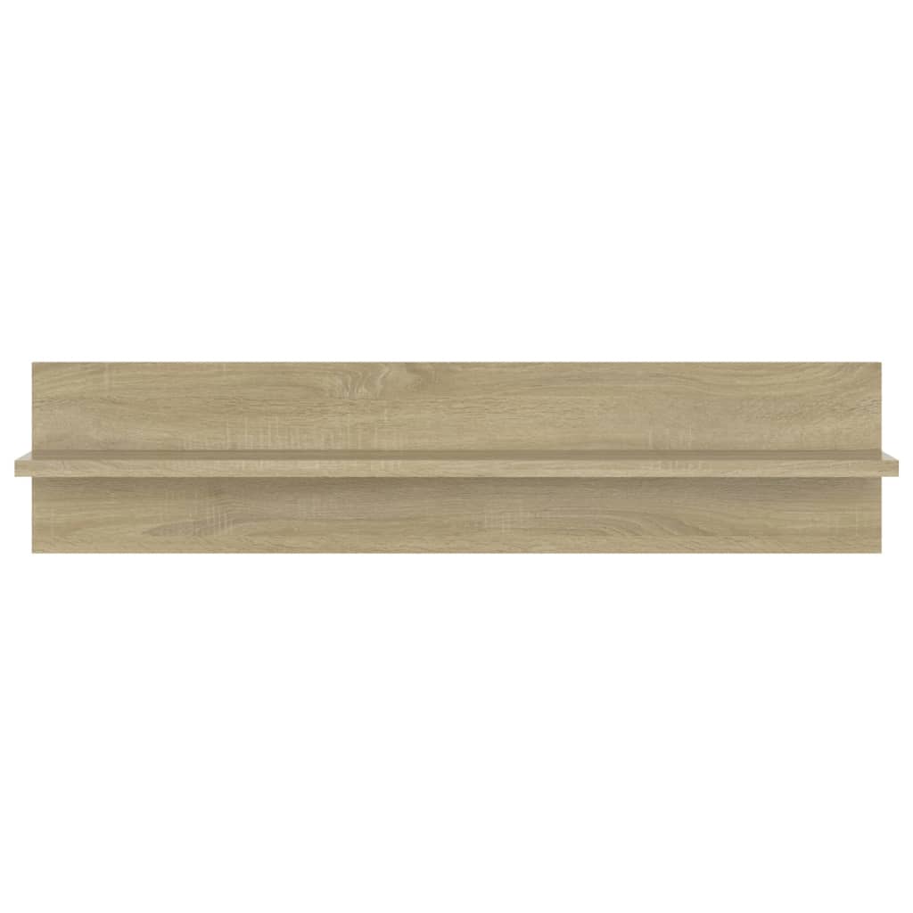 Estantes de parede 2pcs 80x11,5x18 cm contrapl. carvalho sonoma