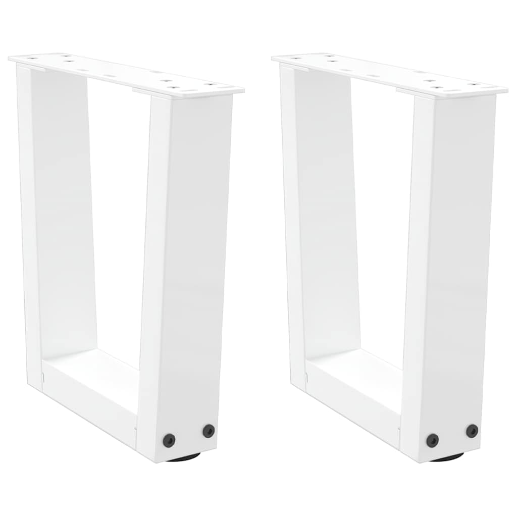 Pés para mesa de centro em v, 2 peças, branco, 40x(30-31,3) cm, aço