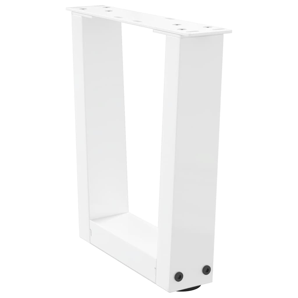 Pés para mesa de centro em v, 2 peças, branco, 40x(30-31,3) cm, aço