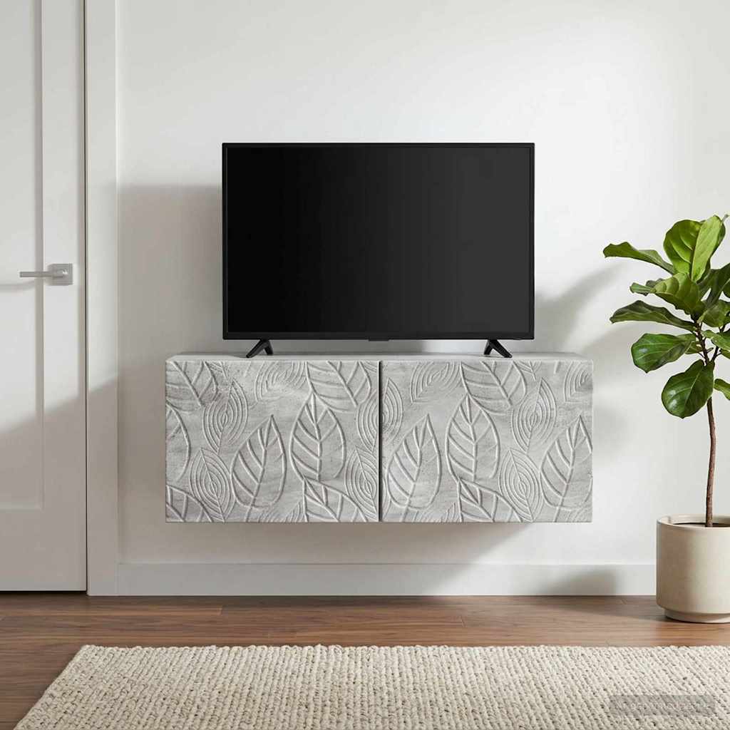 Gabinete de TV de parede 78,5 x 41 x 30 cm cinzento cimento