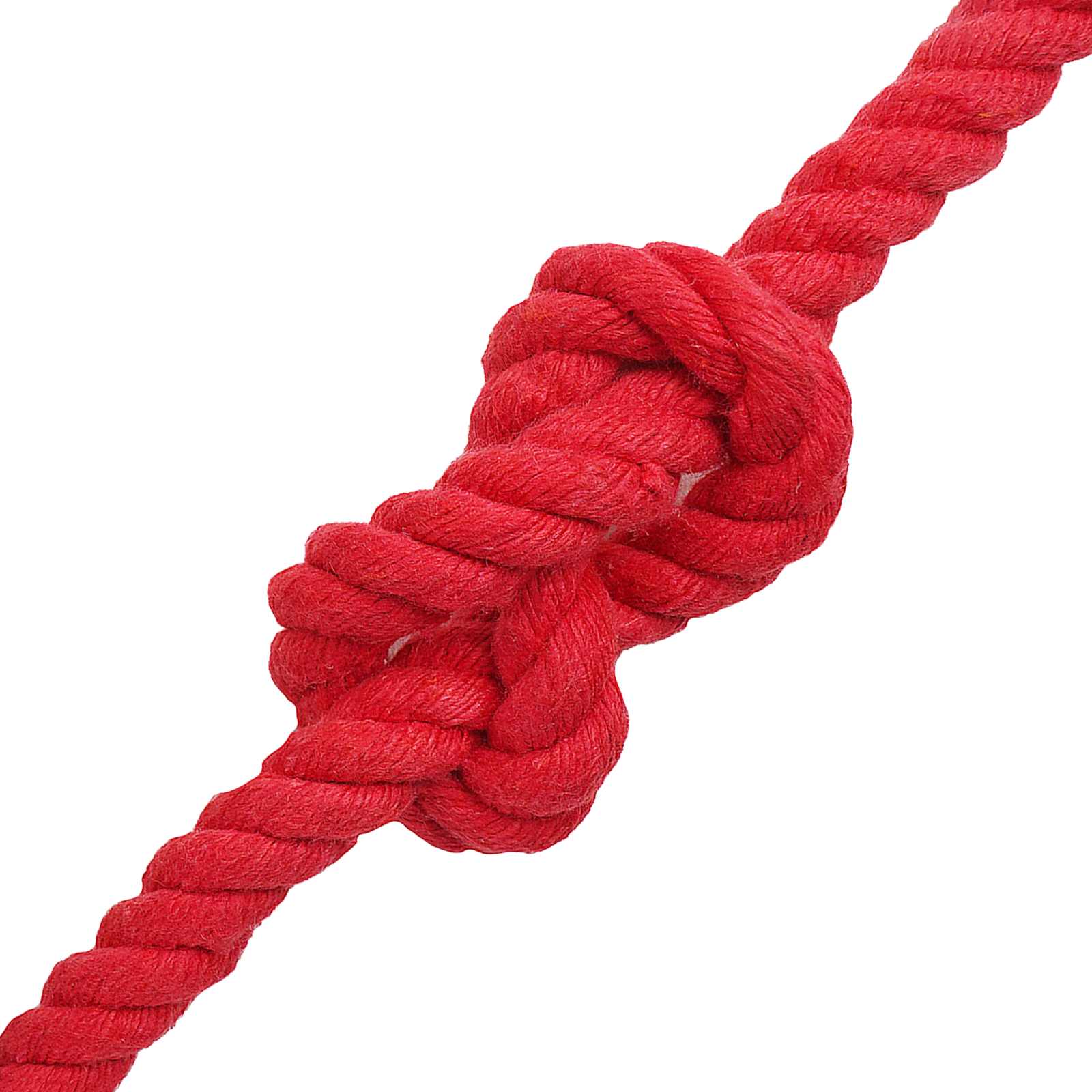 Corda de algodão 14 mm 25 m vermelho 100% algodão