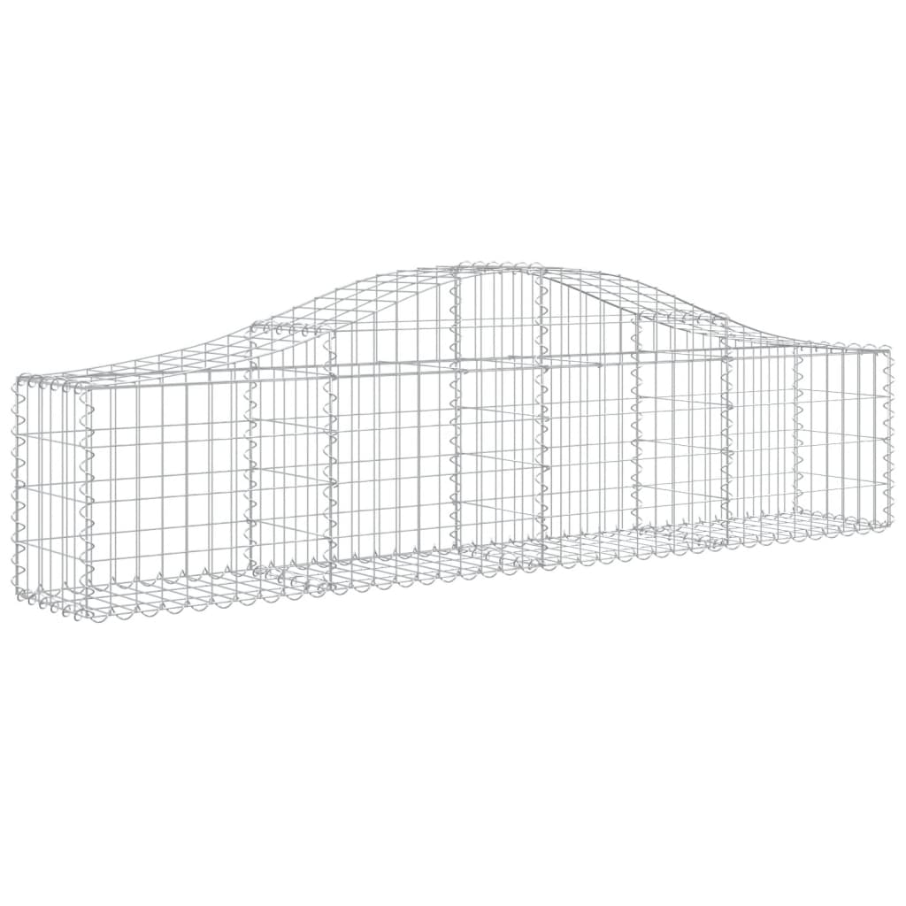 Cestos gabião arqueados 11pcs 200x30x40/60 cm ferro galvanizado