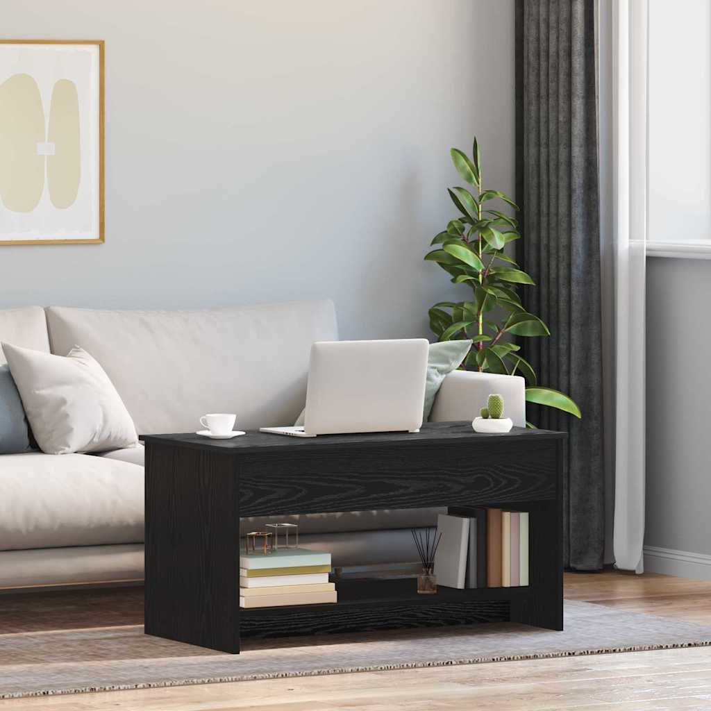 Mesa de centro carvalho preto 80 x 50,5 x 41,5 cm