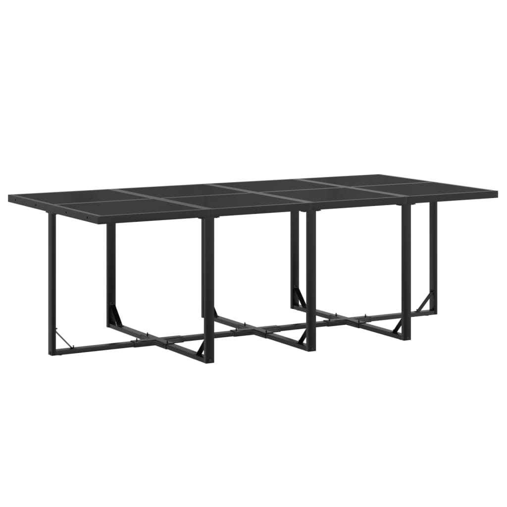 13 Pcs conjunto de jantar para jardim textilene preto