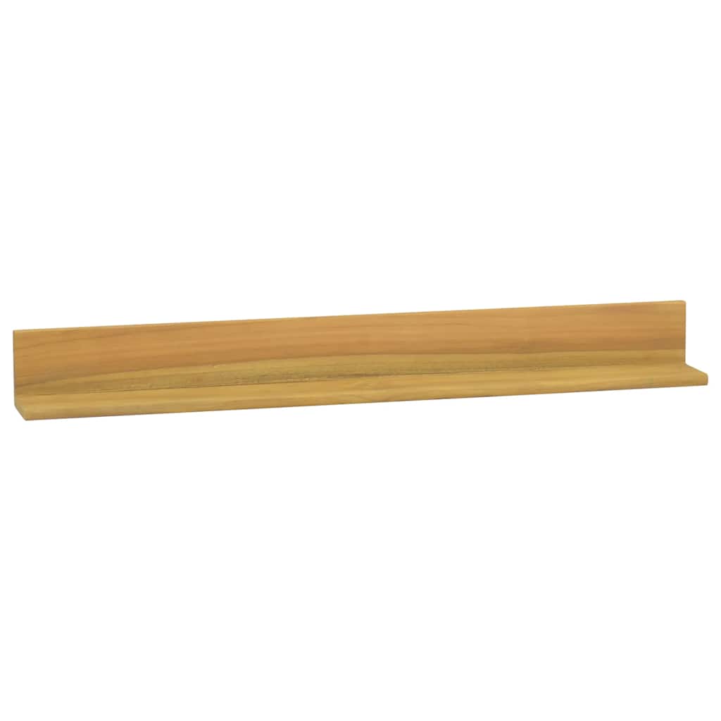 Prateleiras de parede 2 pcs 90x10x10 cm madeira de teca maciça