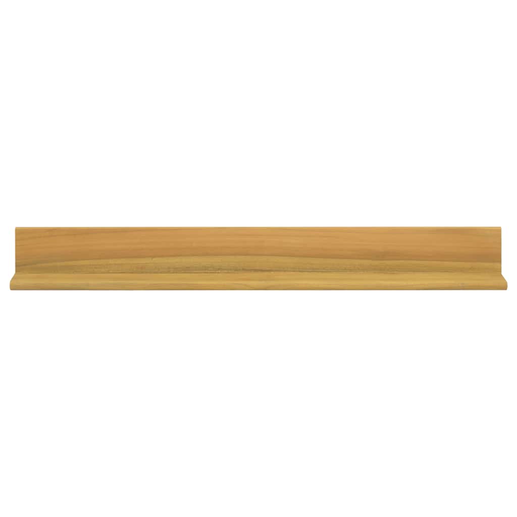 Prateleiras de parede 2 pcs 90x10x10 cm madeira de teca maciça