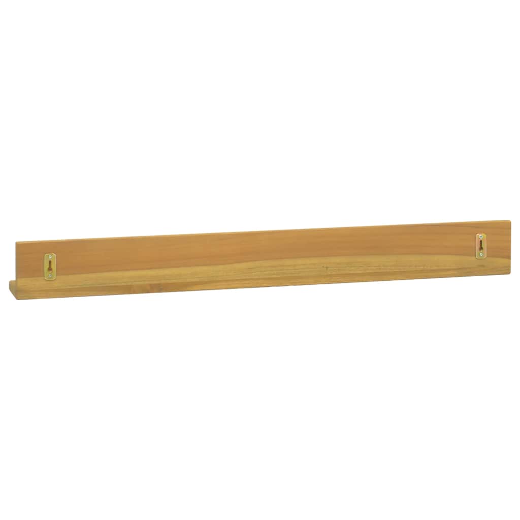 Prateleiras de parede 2 pcs 90x10x10 cm madeira de teca maciça
