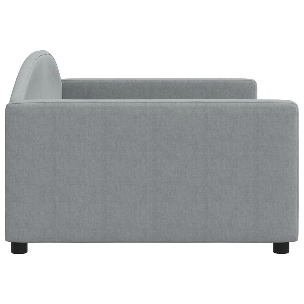 Sofá-cama 100x190 cm tecido cinzento-claro