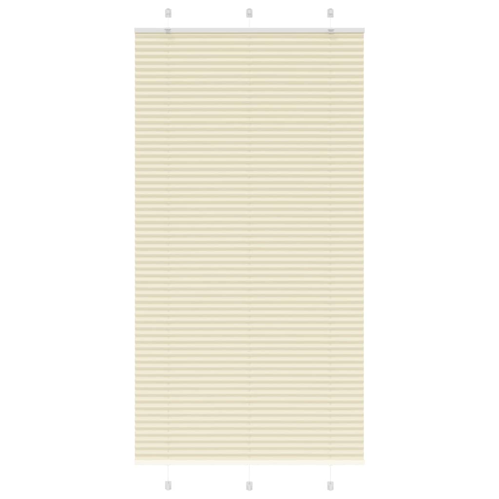 Creme plissada cega 105x200 cm largura tecido 104,4cm poliéster