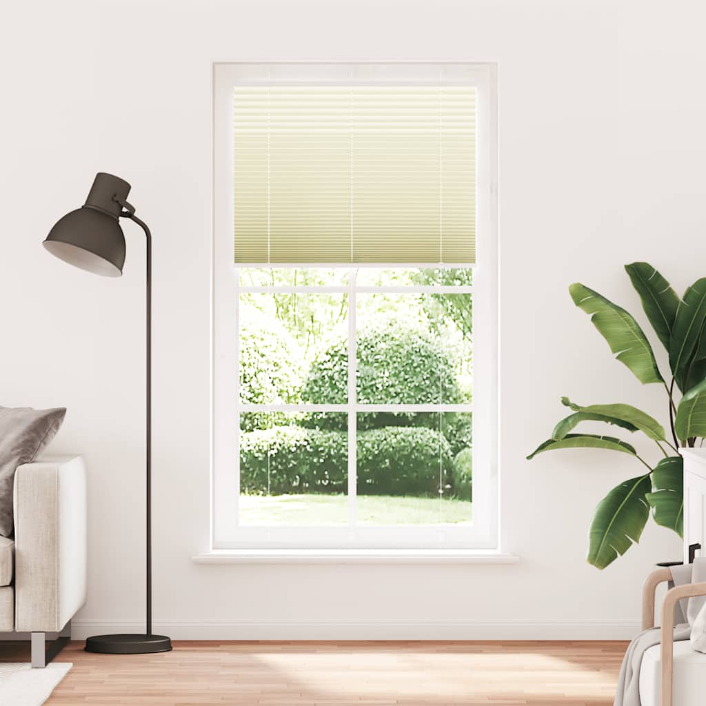 Creme plissada cega 105x200 cm largura tecido 104,4cm poliéster