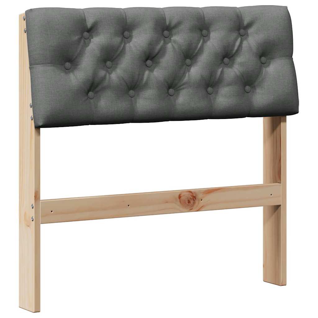 Cabeceira estofada cinza escuro 75 cm