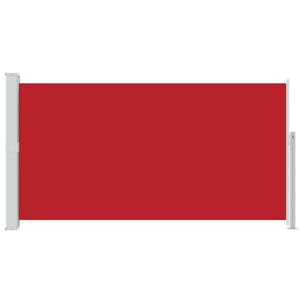 Toldo lateral retrátil para pátio 170x300 cm vermelho