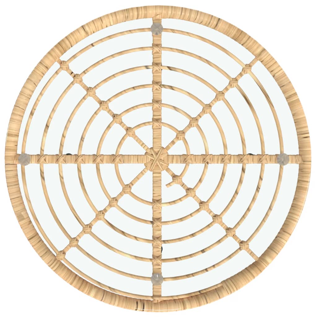Mesa de jantar ø80 cm vidro temperado e aço