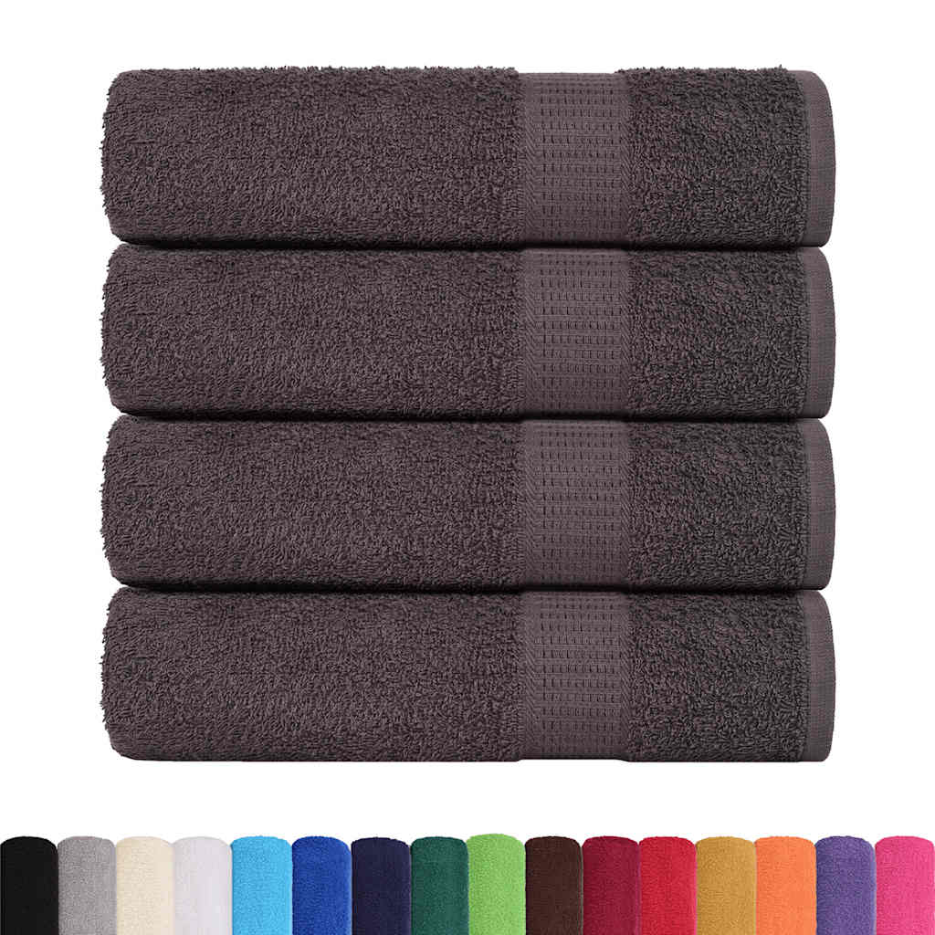 Toalhas de banho frogn 4 pcs 70x140 cm 360 g/m² antracite
