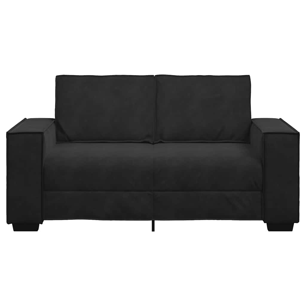 Sofá de 2 lugares veludo 160x78x84 cm preto