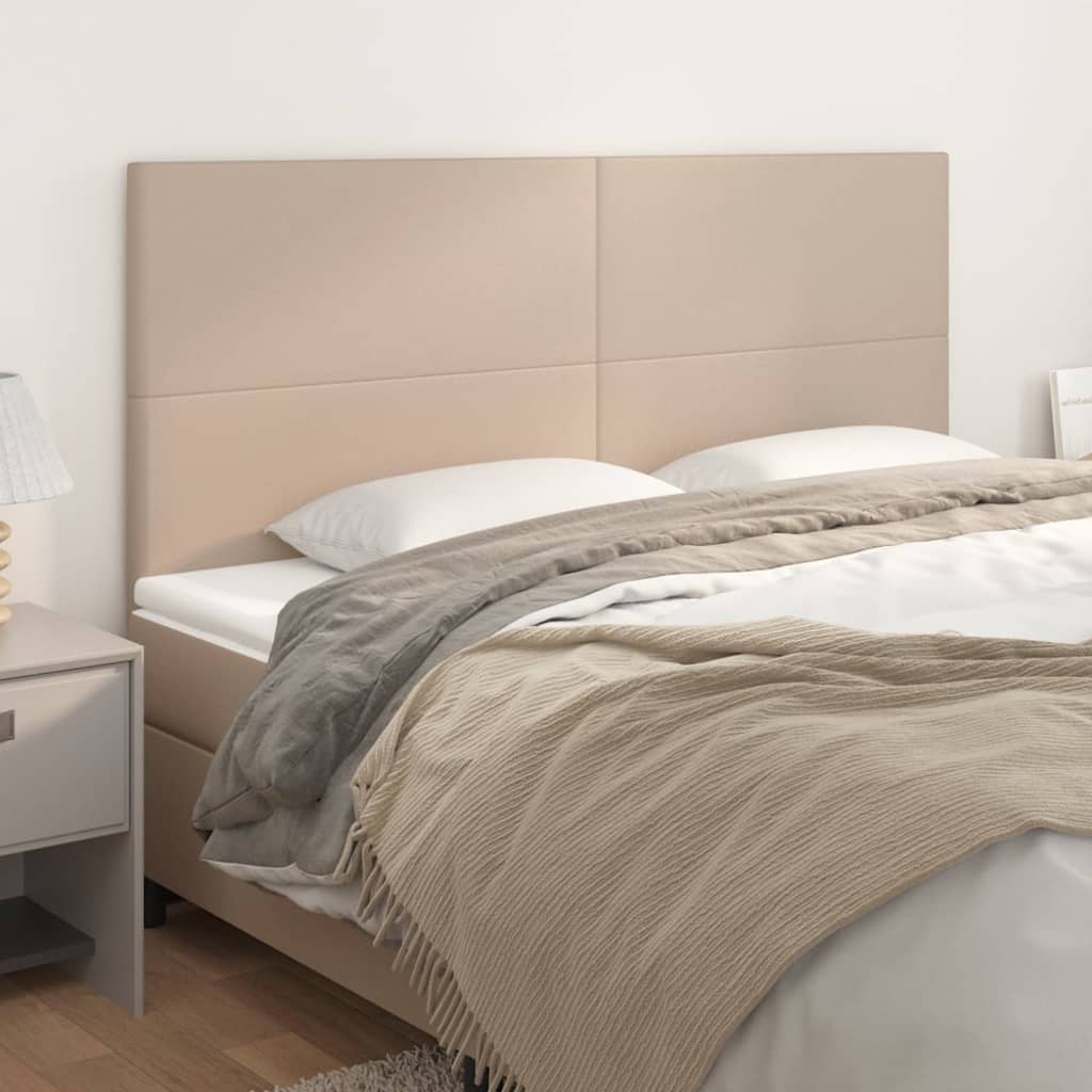 Cabeceira cappuccino 200x5x118/128 cm couro sintético