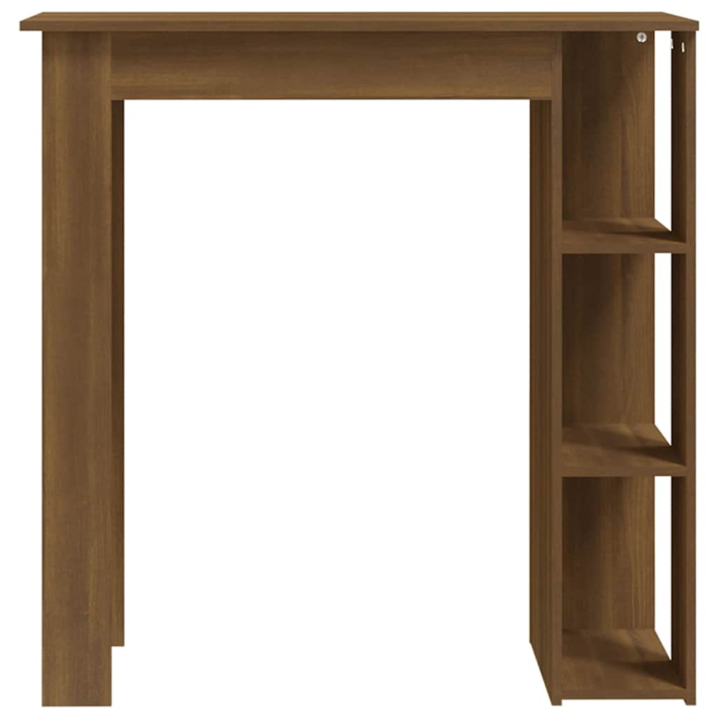 Mesa de bar c/ prateleiras derivados madeira carvalho castanho