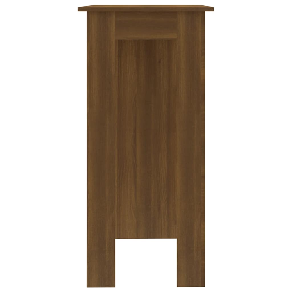 Mesa de bar c/ prateleiras derivados madeira carvalho castanho