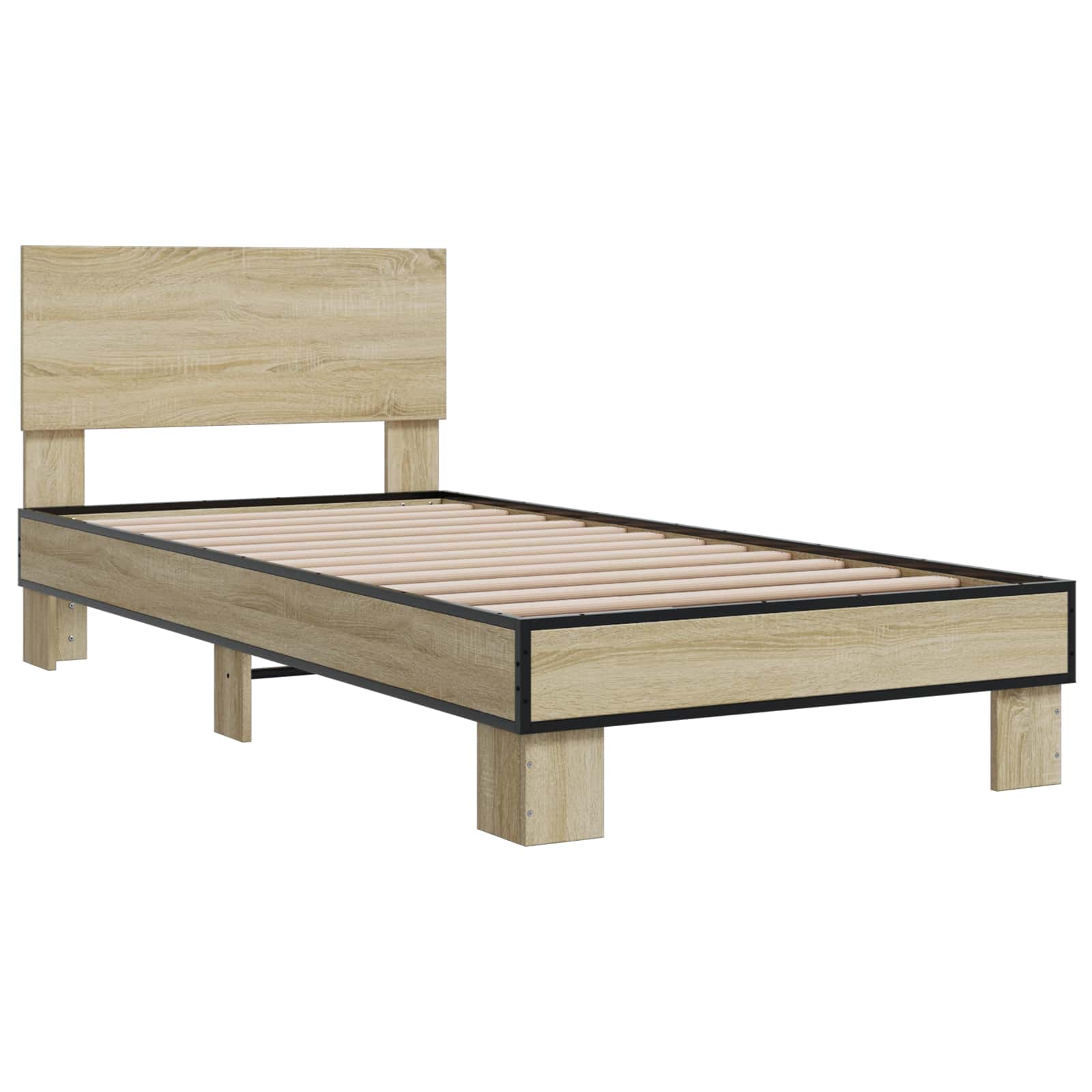 Estrutura de cama com cabeceira carvalho sonoma 80 x 200 cm